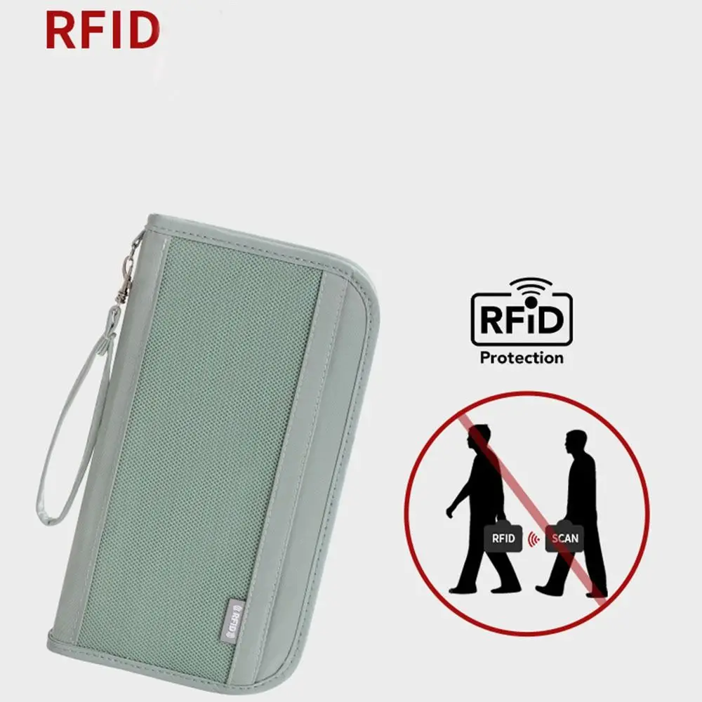 

Simple Anti theft Travel Document Bag Large -capacity RFID Shield Passport Holder Cardholder Waterproof Credit Card Case Women