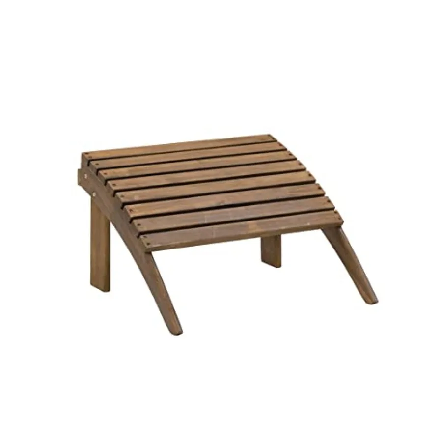

Home Dcor Adirondack Woodstock Ottoman Teak Stain Acorn 21.6"W x 21.06"D x 13.7"H