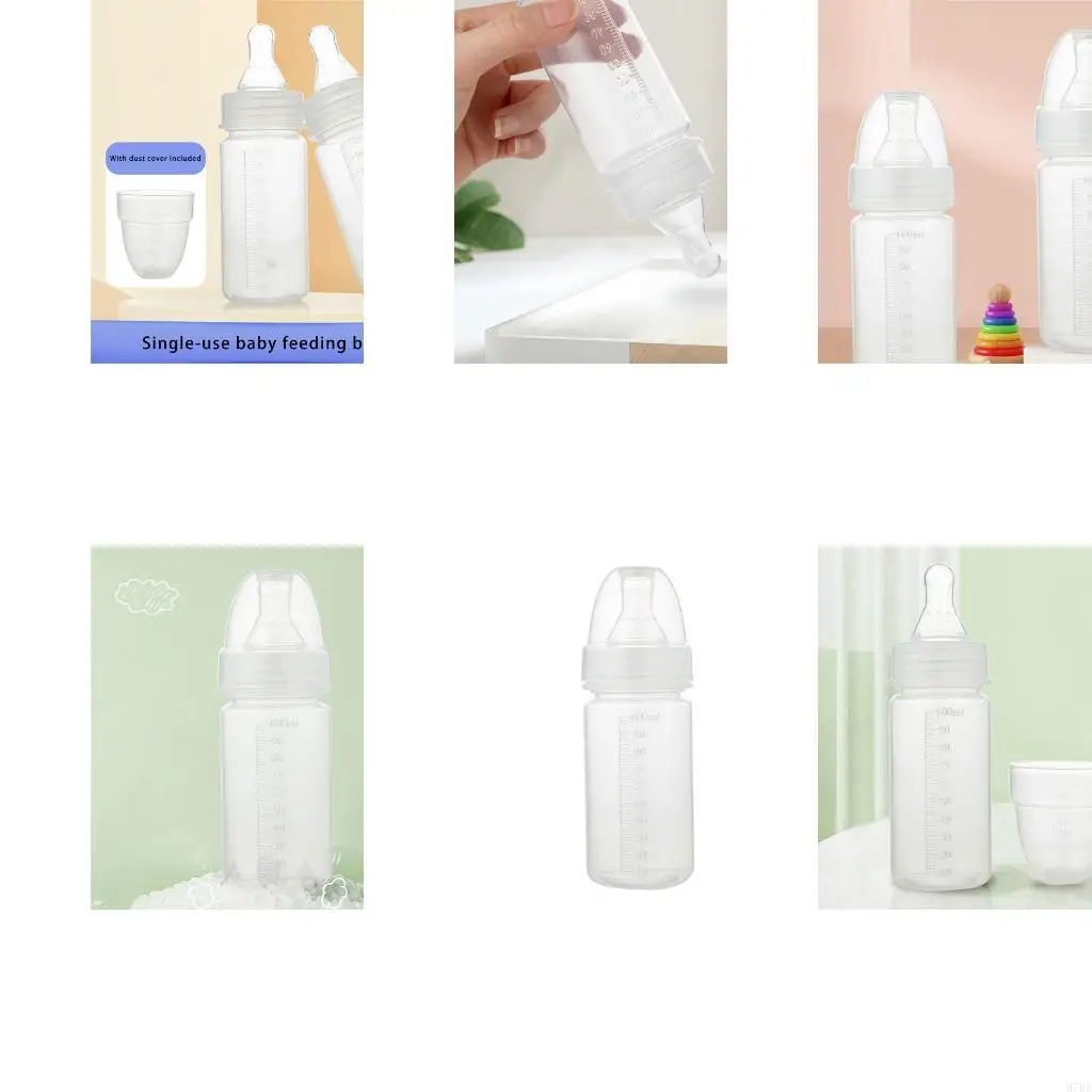

97BE Preemie Feeding Bottle 100ml Single Use Lightweight Design with Protective Lid