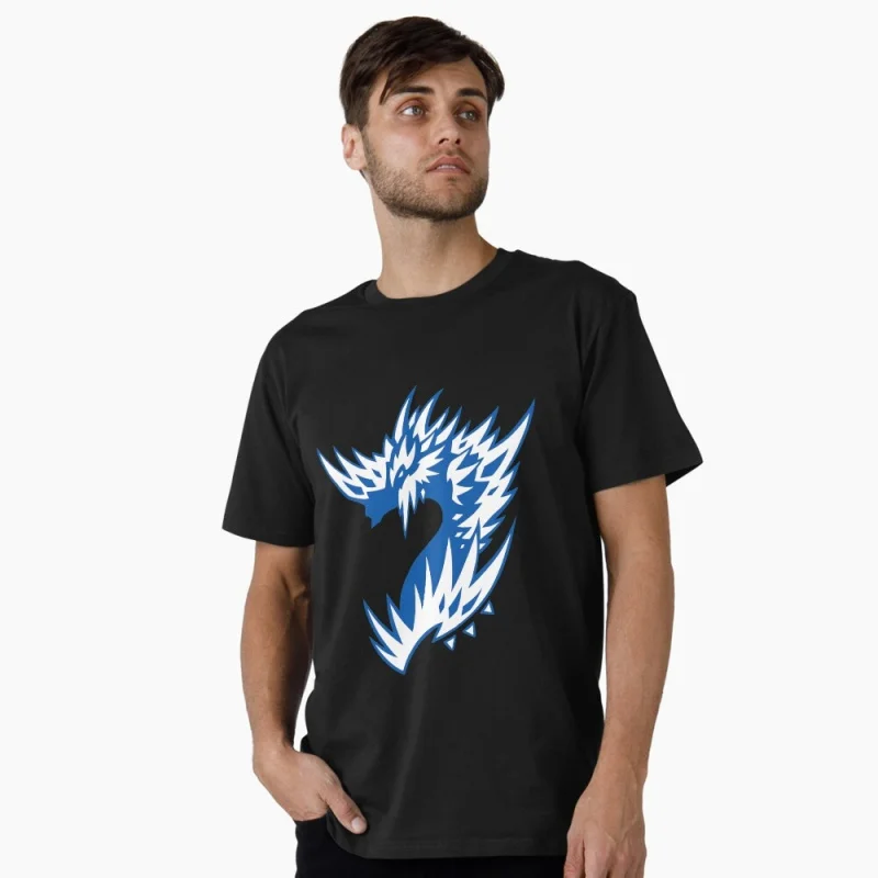 

Velkhana bust 0412 Monster hunter world MHW Gift T-Shirt for gamer 100% cotton tee Short Sleeve Graphic clothes All size tops
