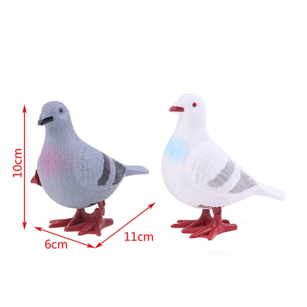 1PC Plastic Clockwork Jumping Pigeon Toys Cute Wind Up Simulation Bird Animals Jumped Walking for Kid Boy Girl Gift Home Decor