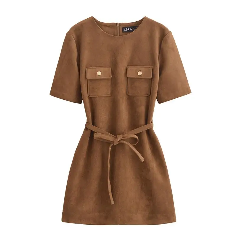 Feminino 2025 novo vestido de verão chique elegante fino o pescoço confortável rua férias vestido moda juventude férias mini vestido