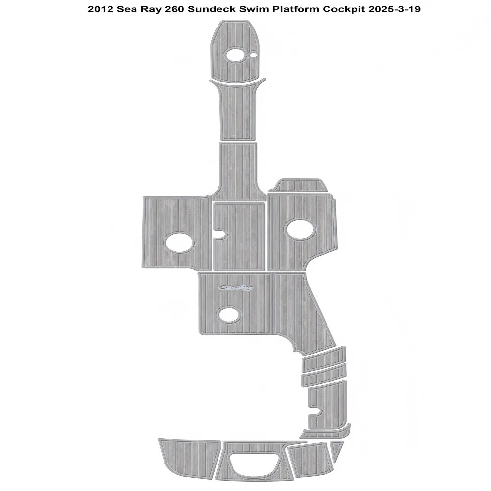 

2012 Sea Ray 260 Sundeck Платформа для плавания Кокпита Pad Лодка EVA Тиковая пол SeaDek Gatorstep Стиль Самоклеящаяся dwseghhccty56ryy