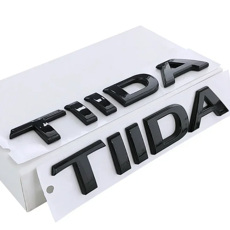 Plastic ABS for Nissan TIIDA Car Side Emblem Rear Trunk Body Letter Sticker Badge Styling Modification Exterior Accessories