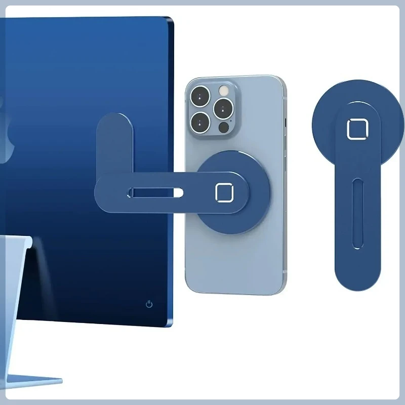 ที่ยึดโทรศัพท์แม่เหล็กแบบหมุนได้ 180 องศา บางเฉียบ ติดด้วยกาวในตัว สำหรับแล็ปท็อป รถยนต์ หน้าจอแขวน สำหรับ Magsafe iPhone 16 15 14 13 12