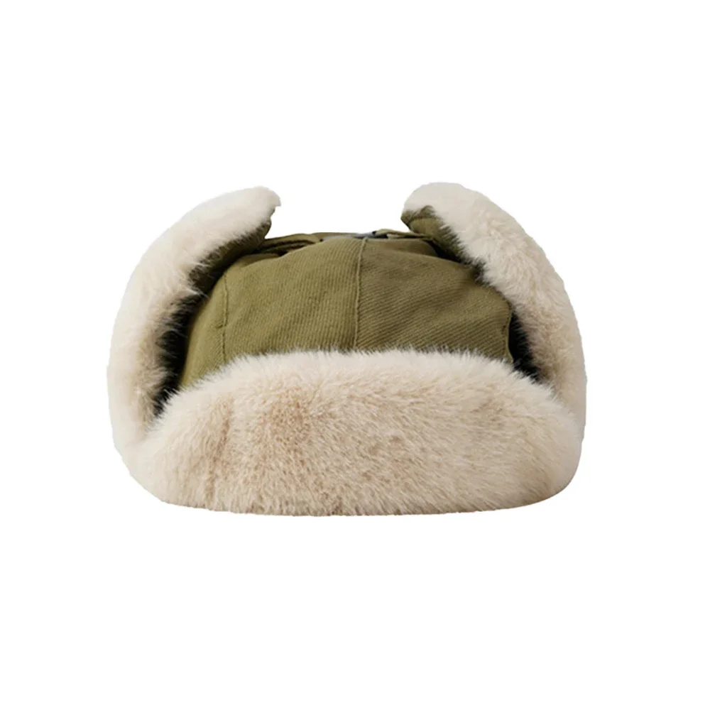 Fashion Tide Vintage Bomber Hats For Women Winter Warm Lamb Wool Men Russian Hat Outdoor Cold Proof Skiing Flying Cap Ushanka