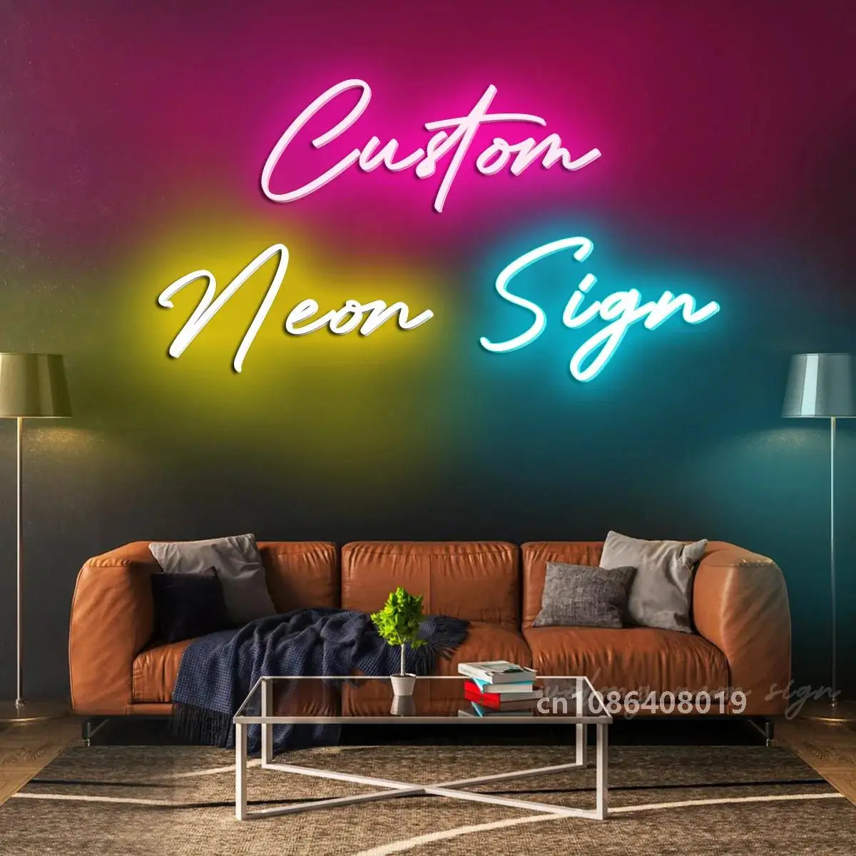 

Large Custom Neon Sign Light Neon Logo Name LED Neon Sign Custom Wedding Neon Personalized Neon Sign Light For Home Decor