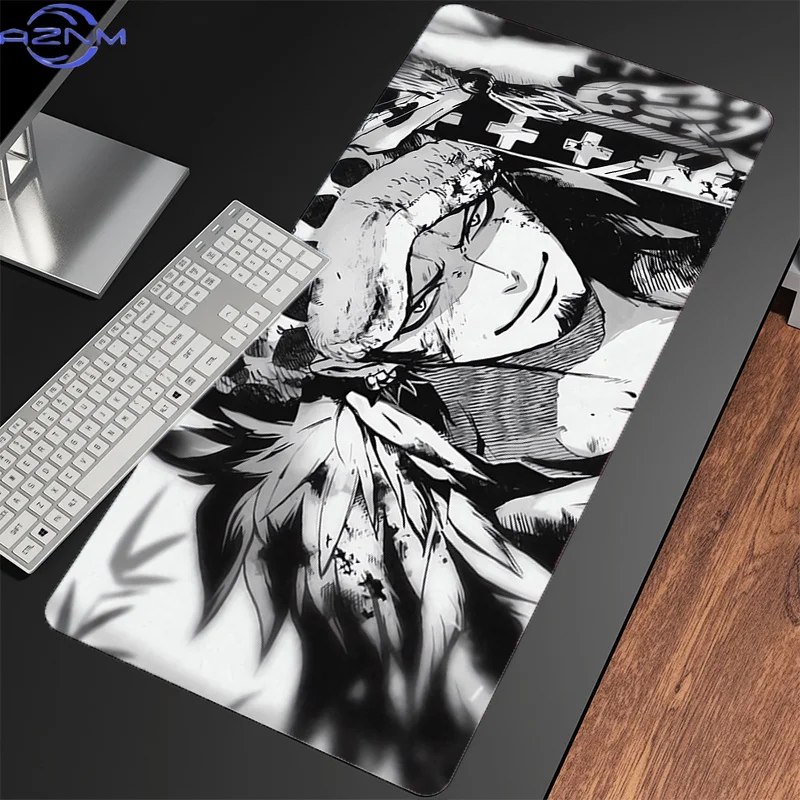 Black and white Mouse Pad Big Size Anime Desk Mat Gamer Non-Slip Keyboard Pad O-one P-piece Law Computer Mousepad Gaming Carpet