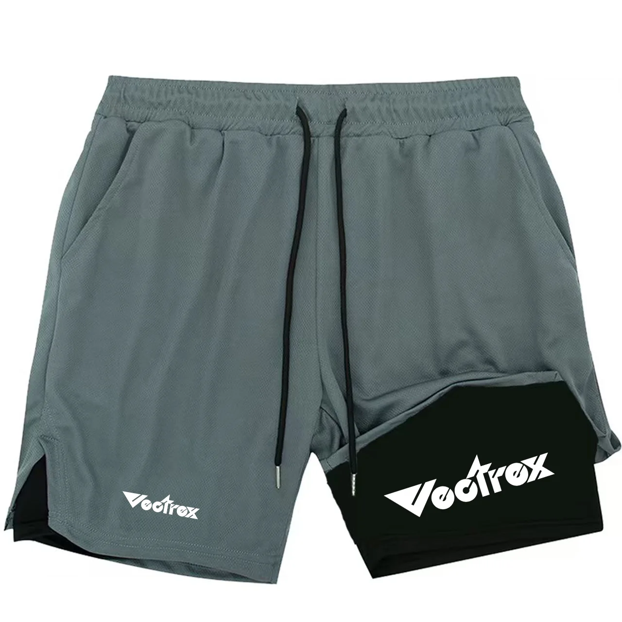 

2026 Printed Men's 2-in-1 Running Shorts Gym Exercise Quick drying Compression Sports Shorts