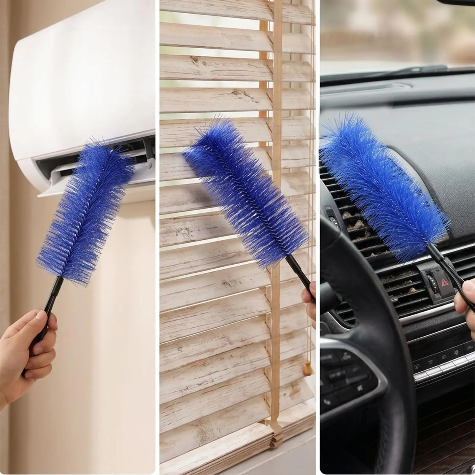 Bendable Fan Cleaner Brush Microfiber Reusable Deep Cleaning Tool Dusts Ceiling Fans AC Blinds Window Screens Crevices
