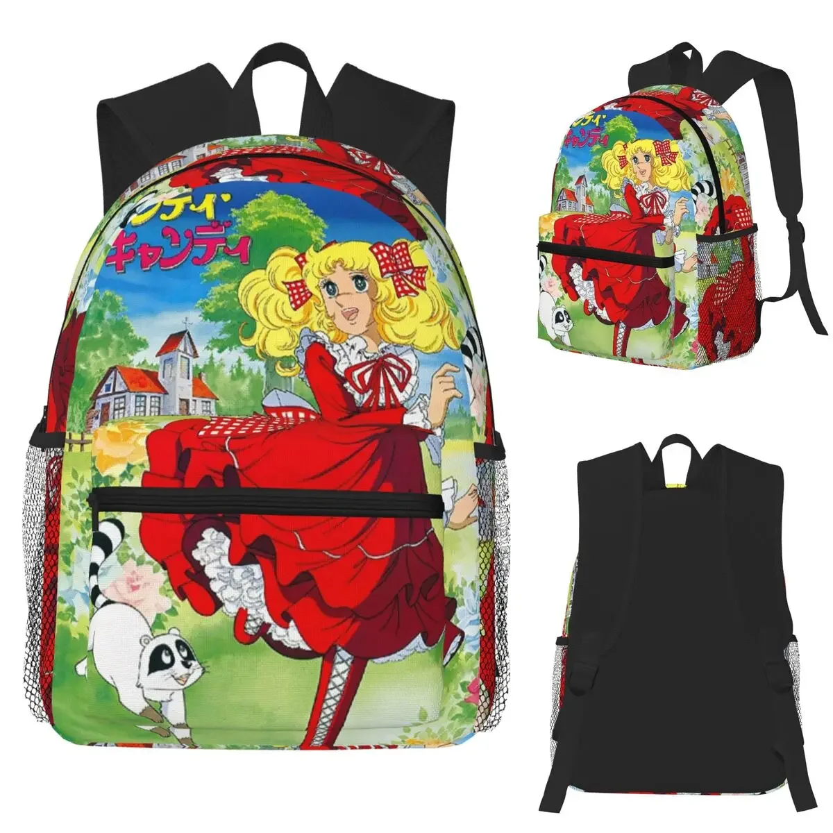 Candy Candy Anime  Student Backpack School Bag Hiking Travel Daypack for Men Women Fashion Bookbag Shoulder Bags