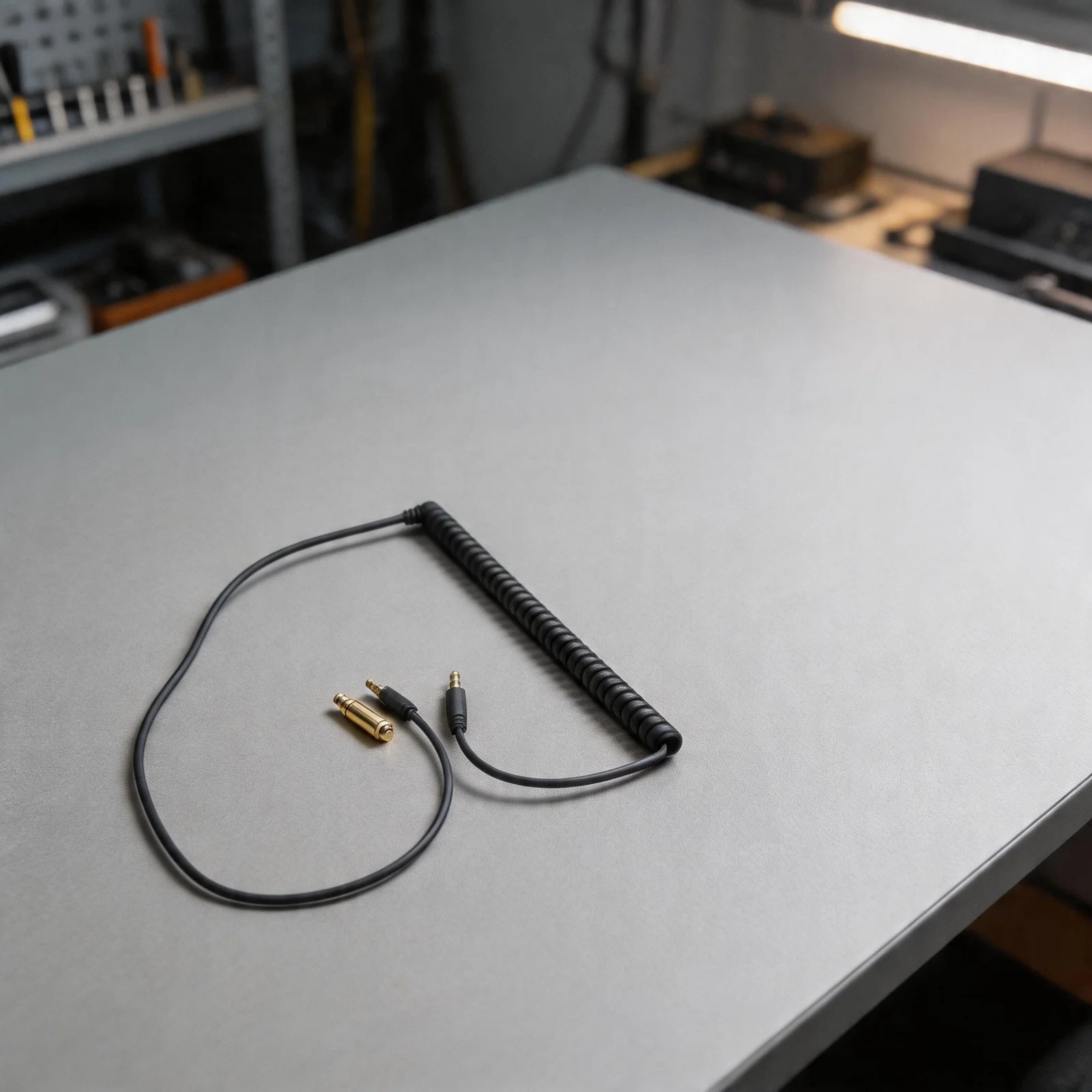 Coil-Type For Audio Cable for K361 2.5mm and 3.5mm Ends ABS Durability Stretched Distance for Dynamic Usage Scenarios