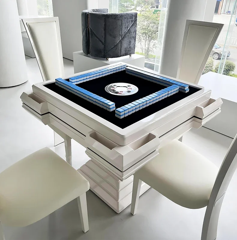09Modern simple automatic electric mahjong machine advanced home entertainment silent intelligent mahjong table
