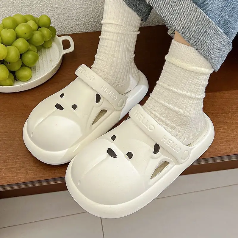 Women's Slippers And Ladies Sandals Kawaii Soft Shoes Cute Animal Slides White Summer 2024 On Promotion Stylish But Cheap