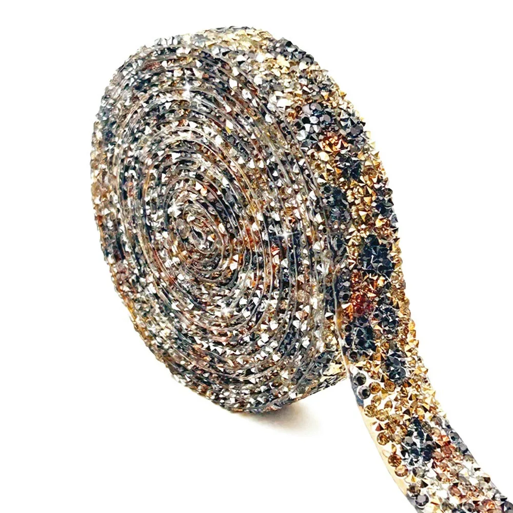 

3cm Width Resin Rhinestone Strip Self-Adhesive Heat Melting Glue Self-Adhesive Diamond Sticker Iron On Hot Fix Rhinestone Tape