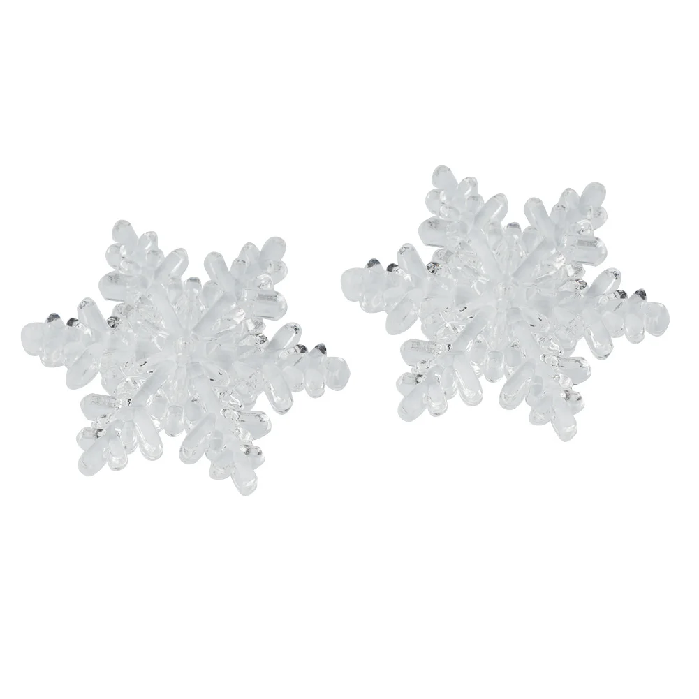 Home Decor Snowflake Snowflake 27Pcs/set Acrylic + Plastic Clear Color Hanging Pendant Plastic Wire Pointed Pendant