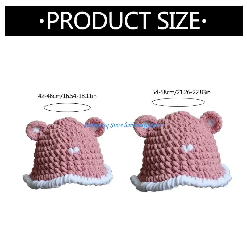 573B Fashion Bear Ear Hat Outdoor Wandelhoed Pullover Hat Outdoor Activity Skull Hat