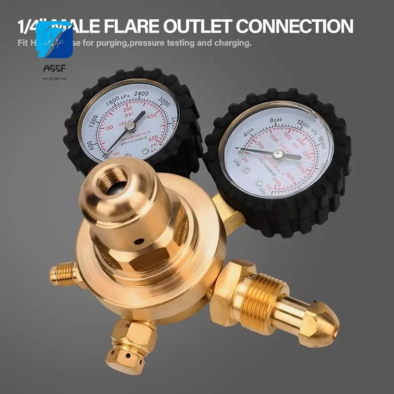 

A55F-Nitrogen Regulator With 0-600 PSI Delivery Pressure,Hose CGA580 Inlet Connection And 1/4In Male Flare Outlet Connection