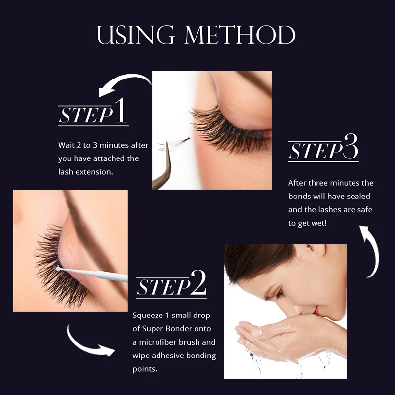 Gollee Lash Adhesive 0.5s Master Glue Waterproof Lash Glue Accelerator Long Retention Sensitive Glue Eyelash Extension Supplies