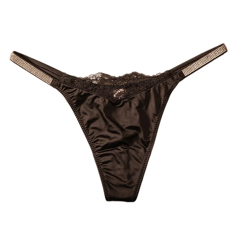 Strass Spitze Sexy Mädchen Frauen Höschen Nahtlose Unterwäsche G String Brief Transparent Tanga Für Weibliche Low Rise Damen Slip