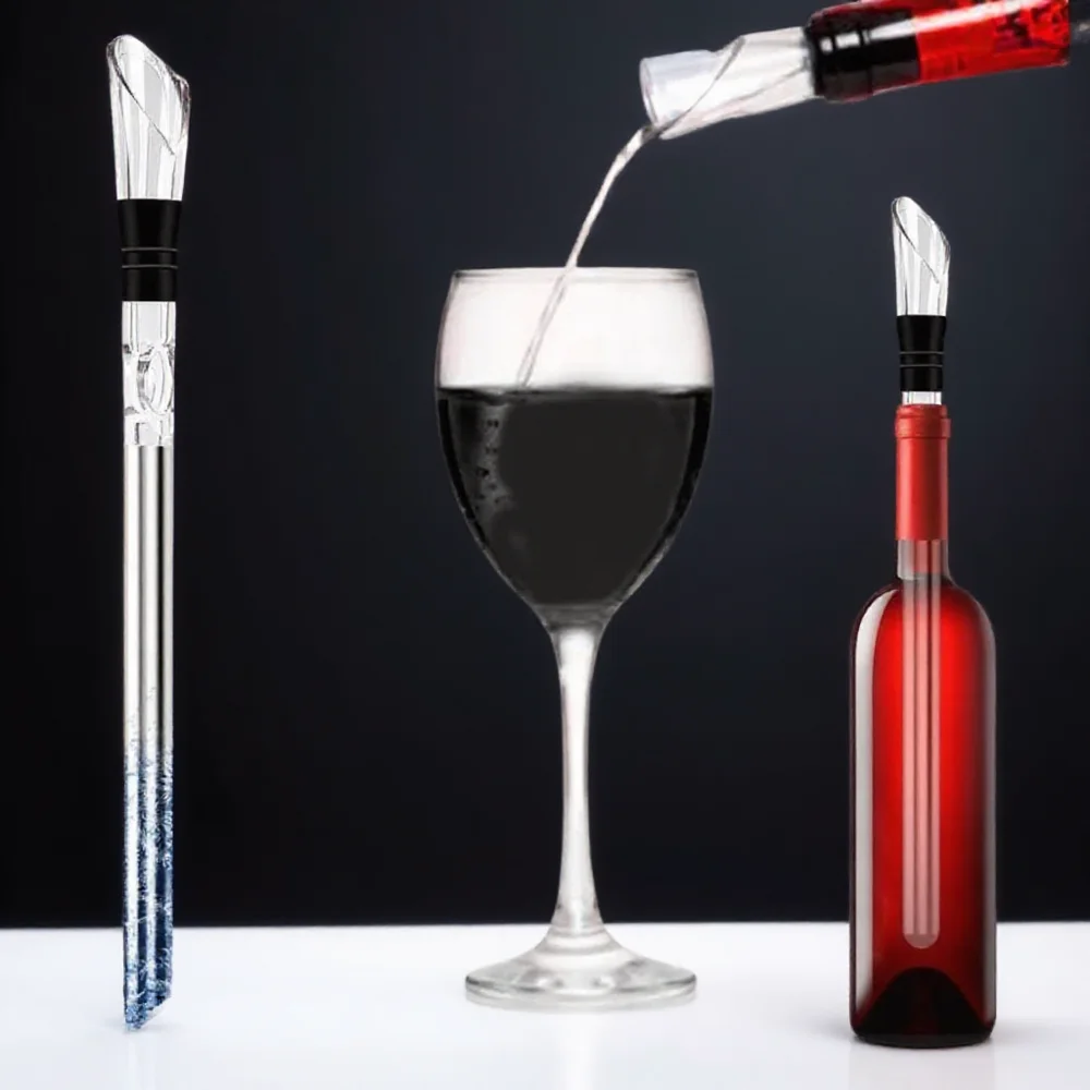 Aireador enfriador de vino, botella islandesa de acero inoxidable, palo enfriador, aireador, vertedor, decantador