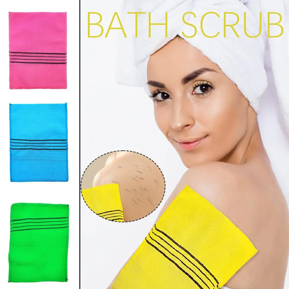 Douchebad Scrub Handschoen Koreaans Scrub Body Scrub Douche Handdoek Washandje Draagbaar Voor Volwassenen Grof Korrelborstel Q5w8