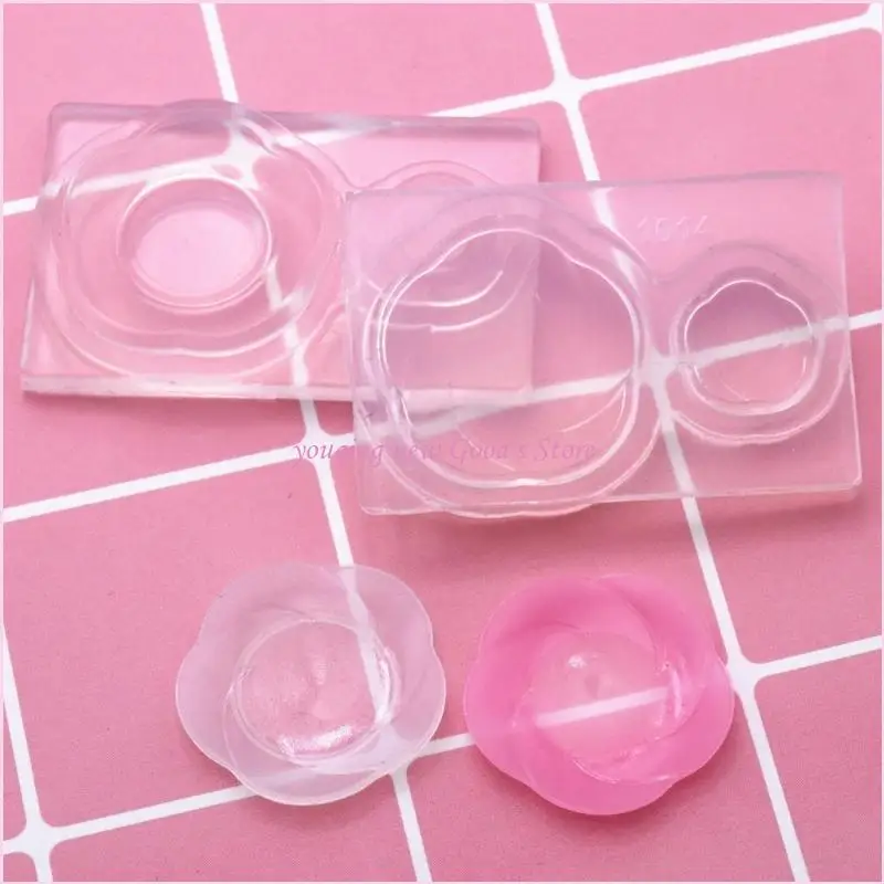 57QA Flexible Harzform, Anhängerformen, kleine Blumenform, Silikontextur für Epoxidharz-Bastelarbeiten und kreative – Detail 4