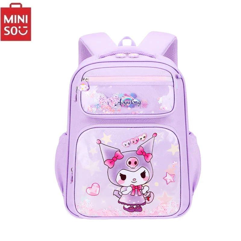 

MINISO Disney 3-6 Grade Elementary Students Cartoon Clear Fashion Girl Bag Decompression Bag Multi-layer Large Capacity Backpack