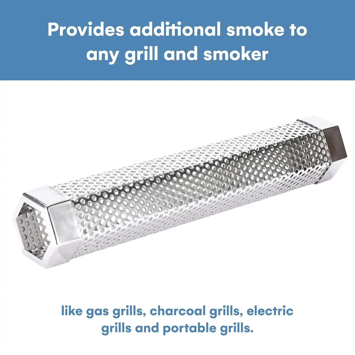 Pellet Smoker Tube, 3.94 in - Smoke Tube for Cold or Hot Smoking - Premium Stainless Steel Smoke Tubes for Grills -  for Grill o