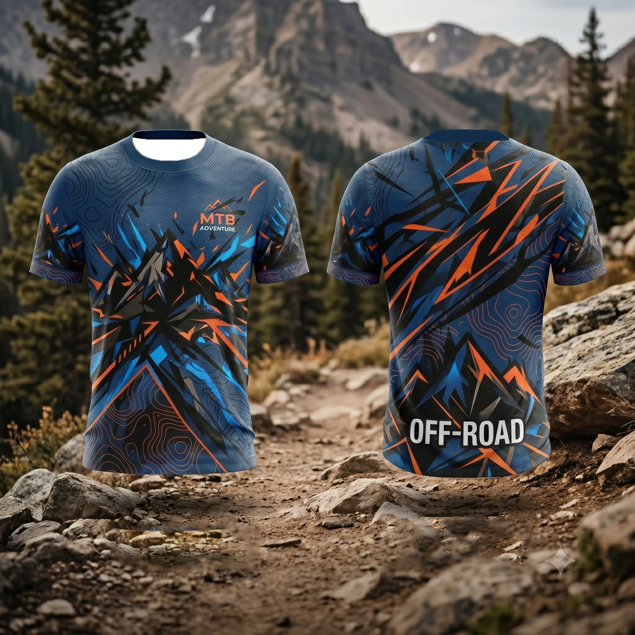 Men MTB Off Road Mountain Graphic Short Sleeve Jersey Quick Dry Breathable Cycling Shirts Outdoor Family Matching Outfits