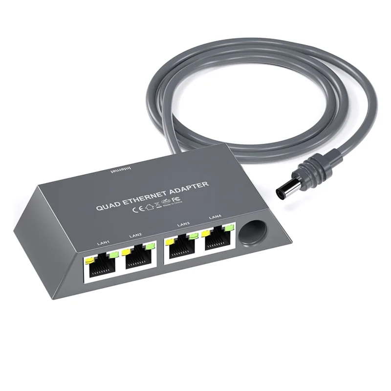 

Powerline для антенны для посуды для адаптера Starlink Mini Ethernet, 4-портовое гигабитное обновление для спутникового Интернета-ABIU