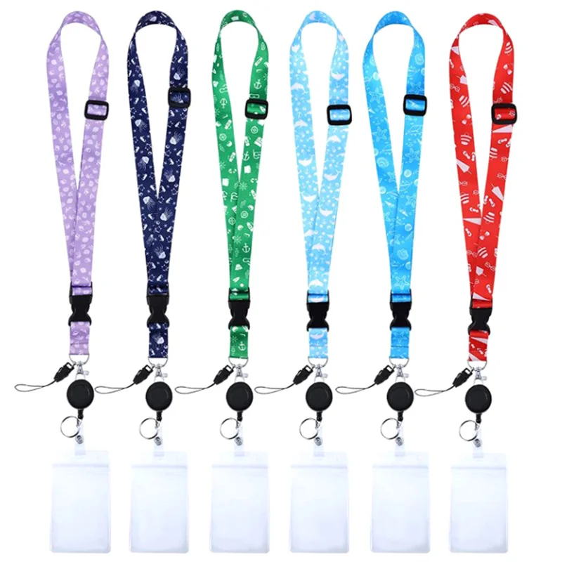 Retractable Lanyard Card Holder Badge Reel Lanyard Id Card Holders For All Cruises Ships Necklaces Keychain