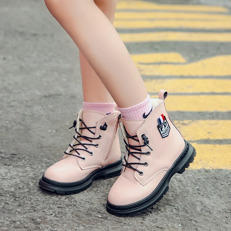 

Britain Style Girls Boots Fashion Children Casual Boys Ankle Boots Non-slip Kids Versatile Soft Breatheable Spring and Autumn