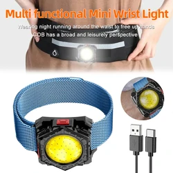 LED Wrist Light Mini Portable Flashlight USB Rechargeable Watch Lamp Wrist Lighting Torch Flashlight Outdoor Sport Running Light