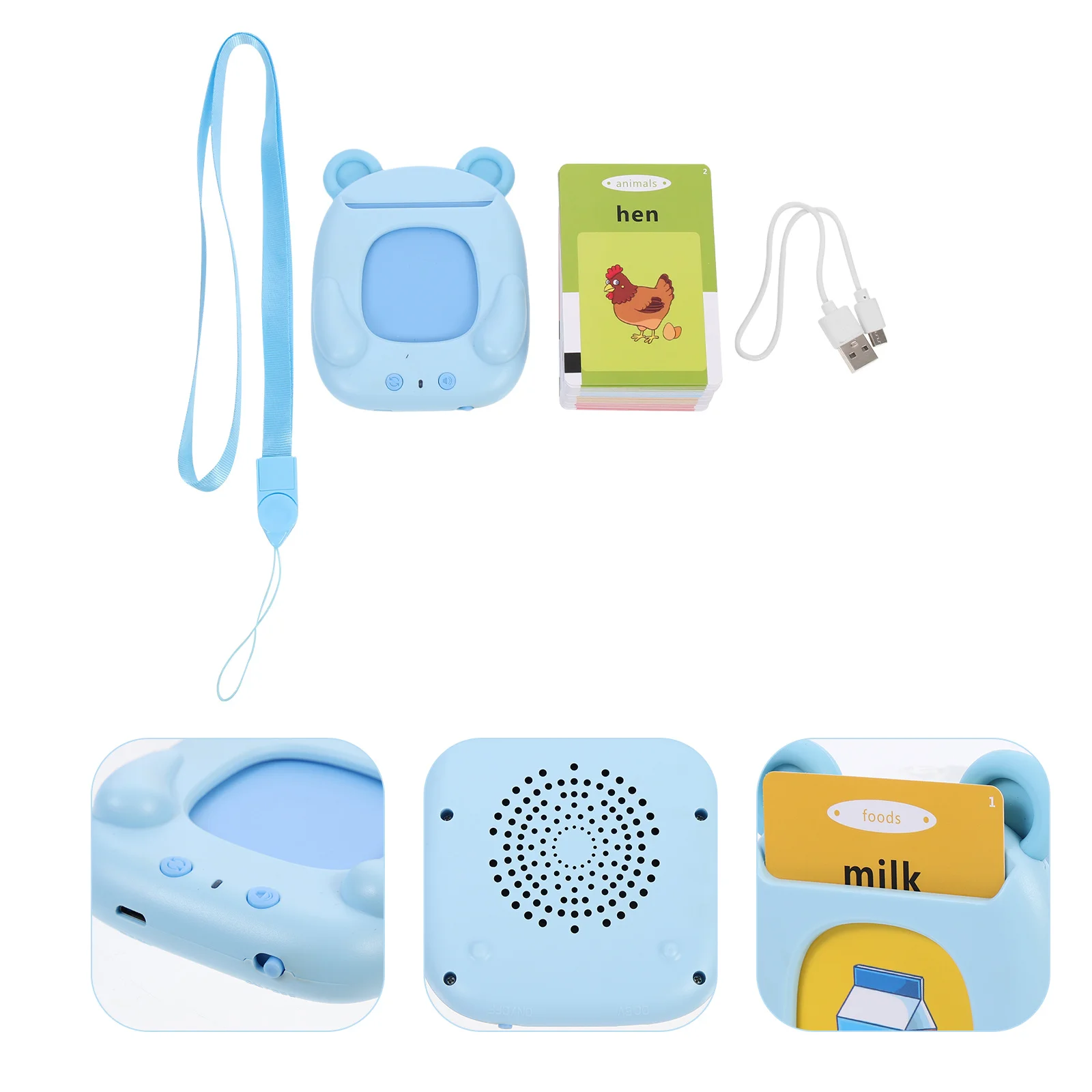 

1Set Kids Early Education Machine Perfect for Preschoolers English Language Beginners Interactive Audio Learning Card Device
