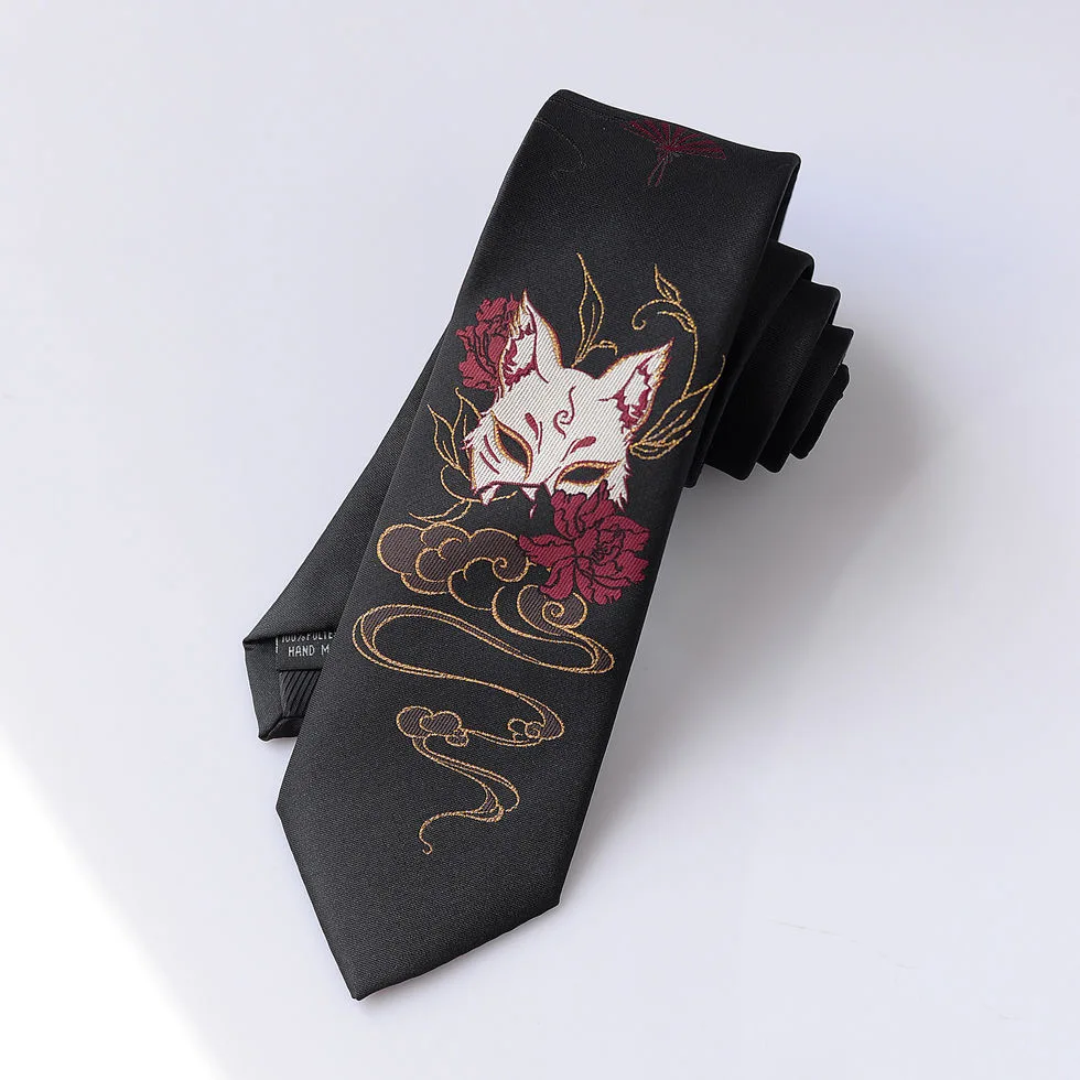 Anime Fox Tie Neck Cosplay JK odzież mężczyźni kobiety Kawaii akcesoria rekwizyty