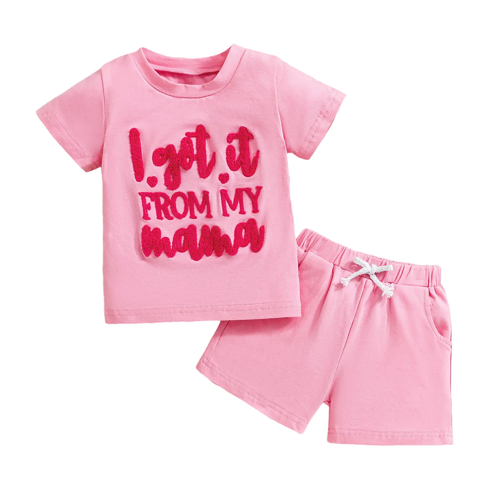

Crop Top Hoodie with Sweatpants Girls Short Sleeved Shorts Suit Comfortable Soft Breathable Fashionable Matching Outfits Teens