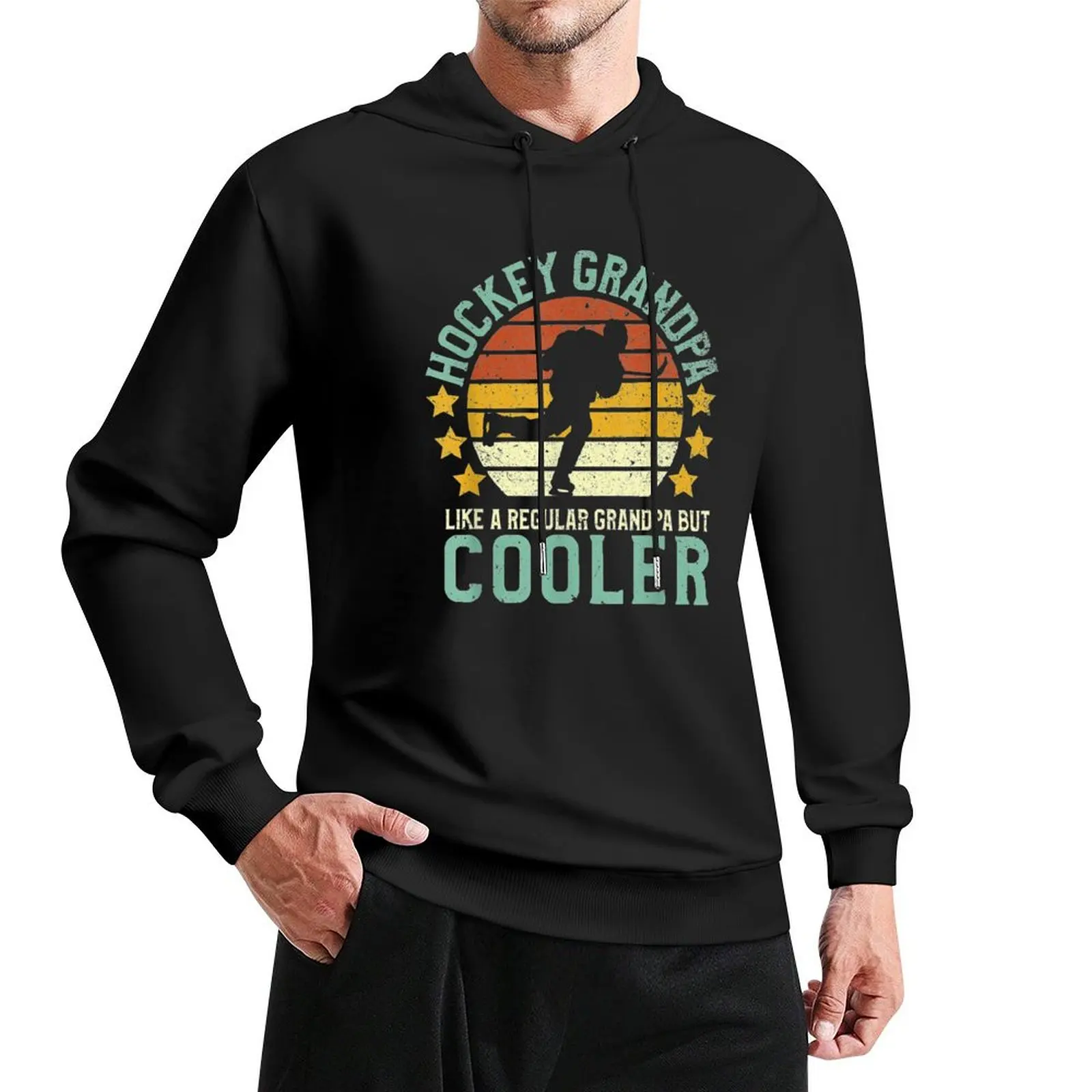 

Funny Grandfather Ice Hockey Fan Gift Pullover Hoodie autumn clothes pullover