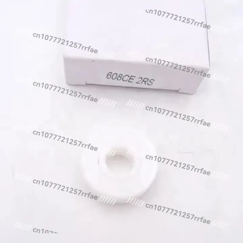 High temperature resistant 608 2RS 8 * 22 * 7mm all ceramic bearing PTFE sealed PTFE cage
