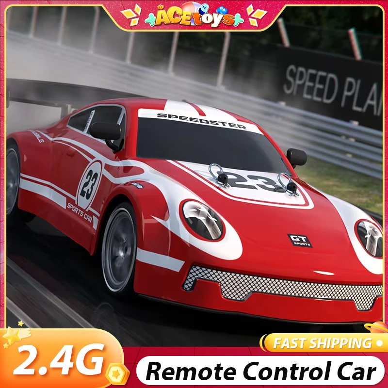 1:16 전동 무선 조종 자동차 LED 라이트 2.4G 자동 페어링 4륜 견고 고속 레이싱 재미있는 어린이 드리프트 자동차 장난감