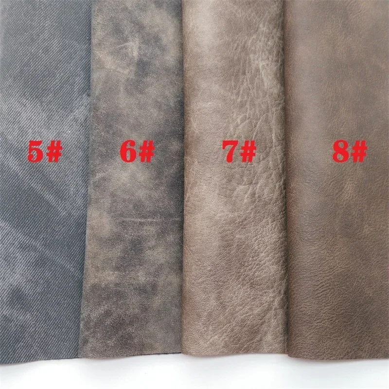 Vintage Two Tones Synthetic Faux Leather with Felt Backing Vinyl Fabric For Bows Earrings DIY 21X29CM FZ284