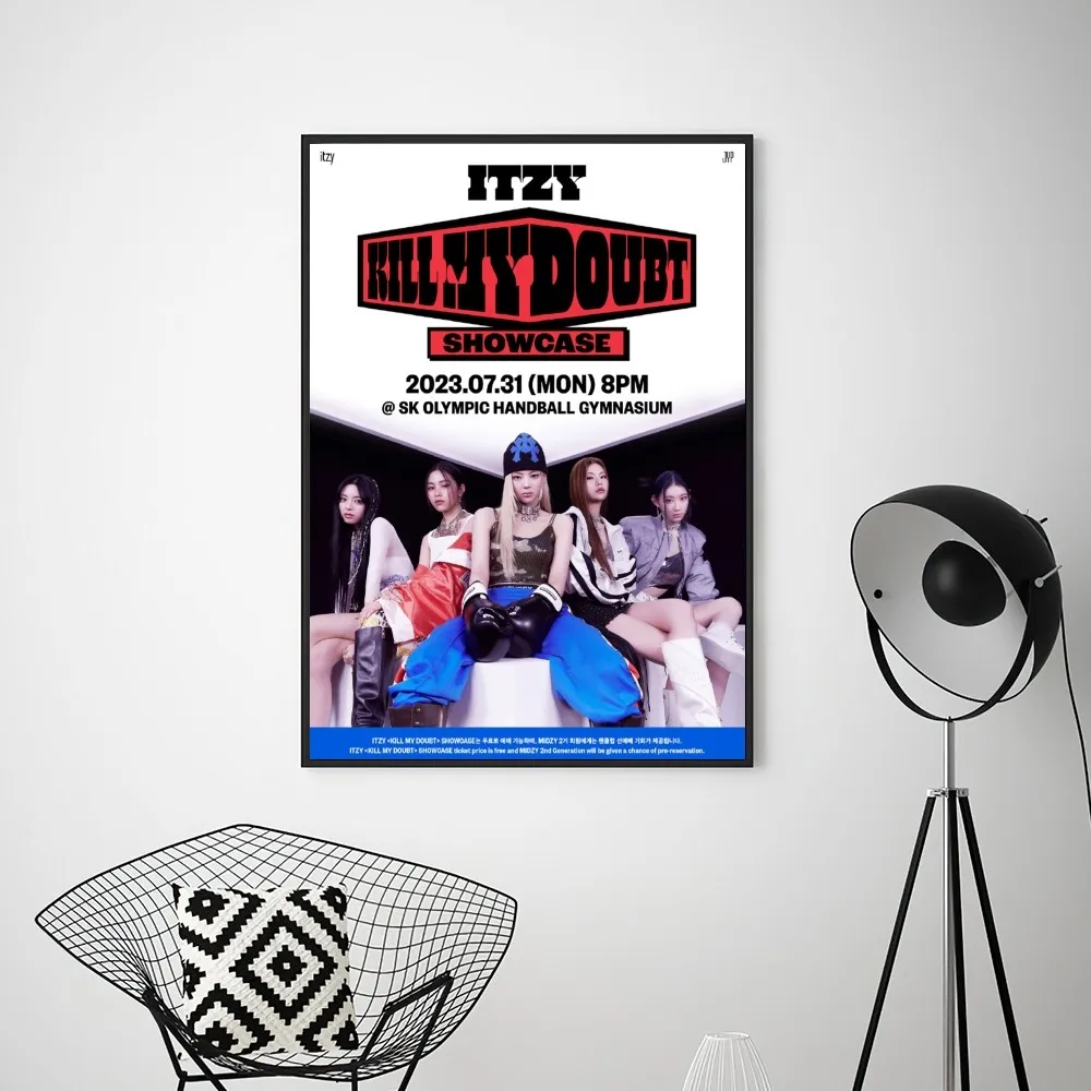 Korea Kpop  I-ITZY KILL MY DOUBT  Poster Prints Wall Pictures Living Room Home Decoration Small