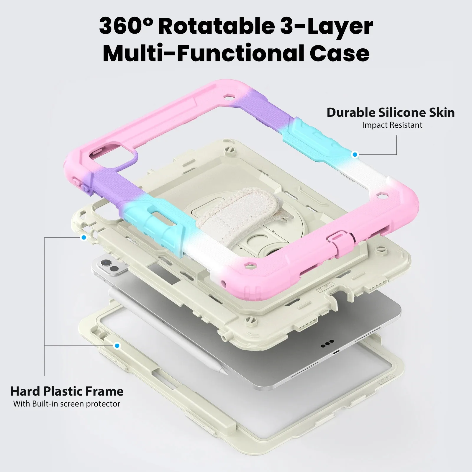 Waterproof Case For iPad Air 11 Case M3 M2 A16 10th Gen iPad M4 Pro 11 13 10.2 10.5 9.7