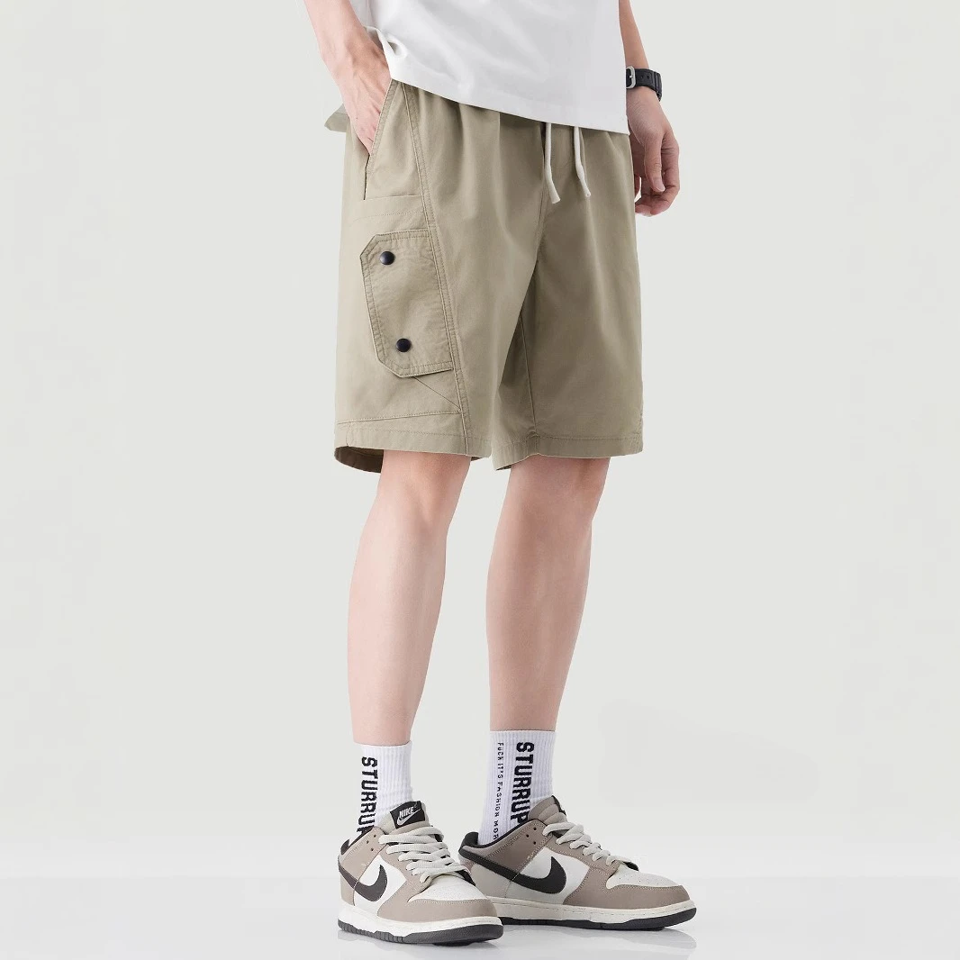 Casual Shorts Men's 2026 Summer Thin Loose Straight Cotton Five-point Shorts