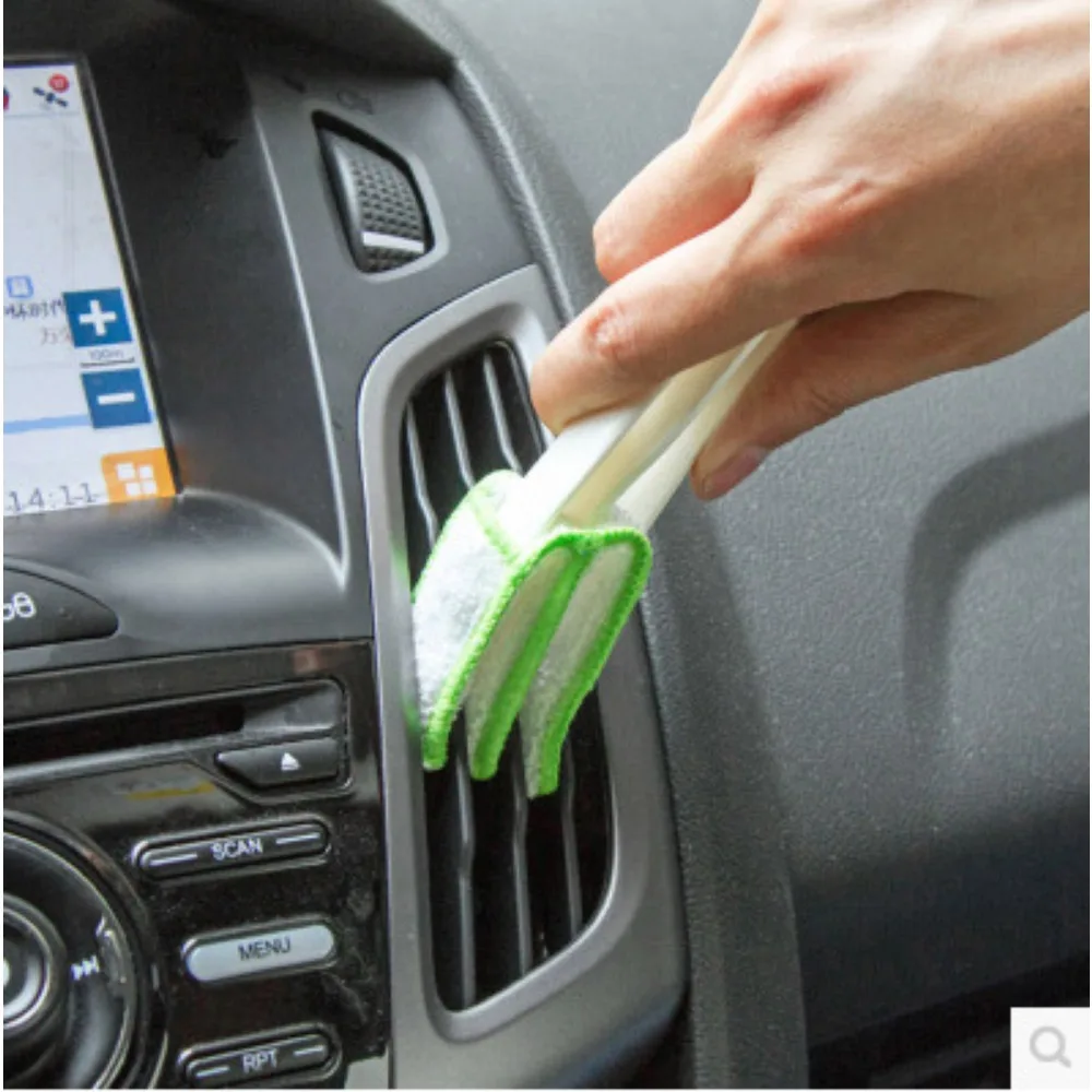 1PC Car Cleaning Brush Air Conditioning Air Outlet Shutter Brush Door Window Groove Window Gap Cleaning Tool Car Detailing