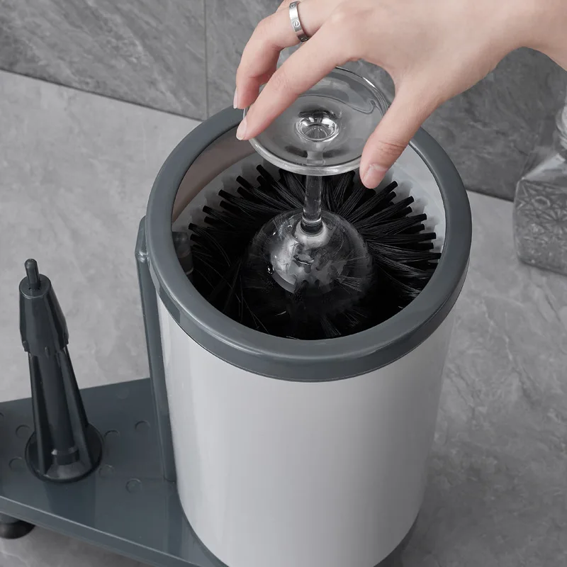Coffee shop cup washer cup brush machine bar bar sink press type rinse cup set commercial beer cup cleaning machine