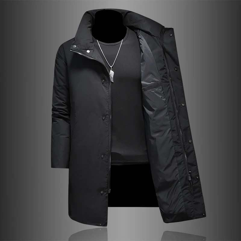 BATMO 2023 new arrival winter 90% white duck down jackets men,mens warm trench coat,Overcoat 8659