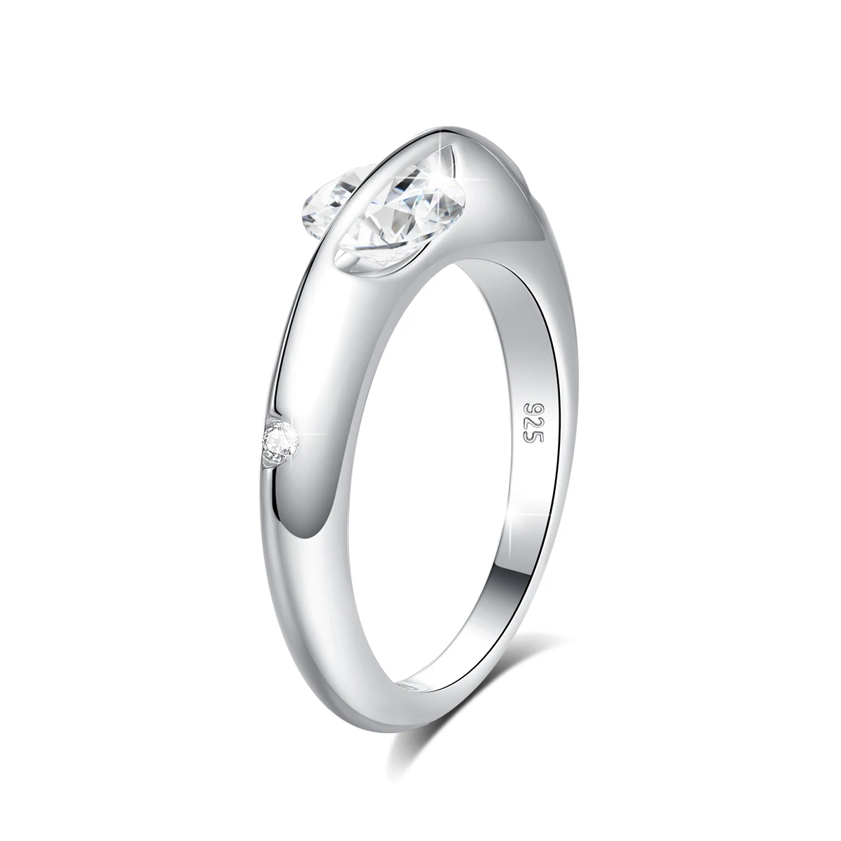 Rotatable 1CT Moissanite Ring 925 Sterling Silver D Color for Women Wedding Band Trendy Anniversary Gift Madam Fine Jewelry