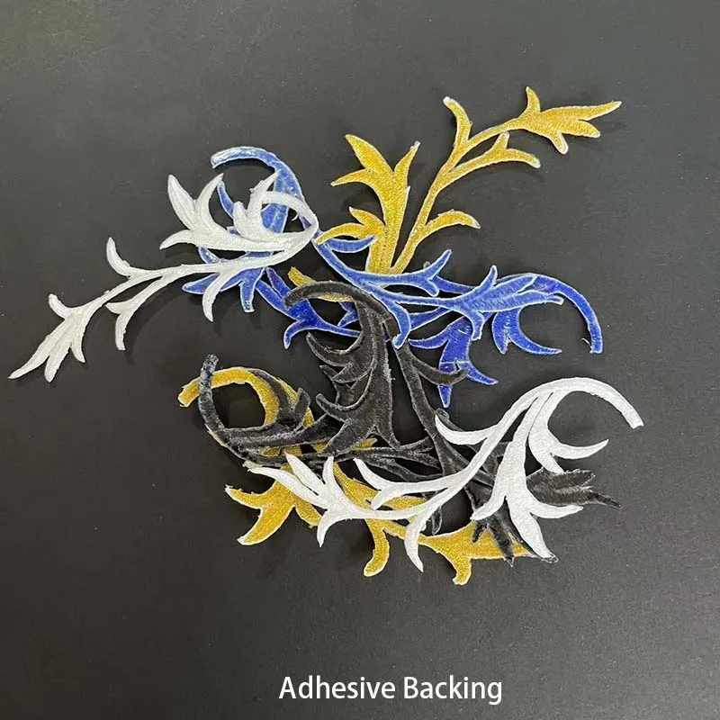 8 Stück = 4 Paare, Stoffblumen-Aufnäher zum Aufbügeln, Hirschgeweih-Stickerei-Applikation zum Aufbügeln, Dekoration für Kleidung, Kleider – Detail 4