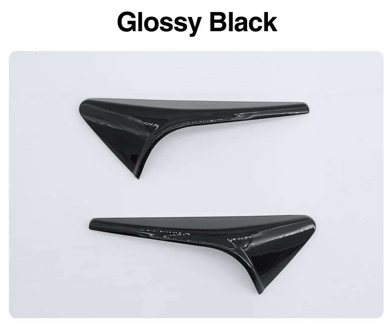Heenvn 2 Stück ABS Carbon-Muster Seitenkamera-Abdeckung für Tesla Model Y Juniper Model 3 Highland Model YL 2025 2026 Leaf Board Cover – Detail 10